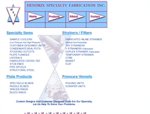 Tablet Screenshot of hendrixfabrication.com
